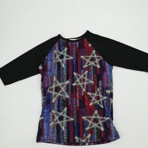 LuLaRoe Sloan Girls Ringer Shirt Size 10 Raglan
